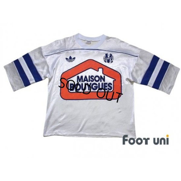 Photo1: Olympique Marseille 1986-1988 Home Long Sleeve Shirt(Three quarter sleeve)