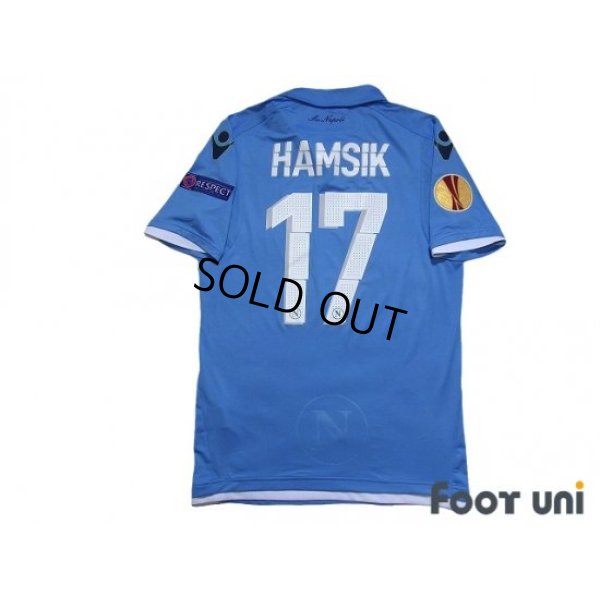 Photo2: Napoli 2014-2015 Home Authentic Shirt #17 Hamsik EL Patch/Badge