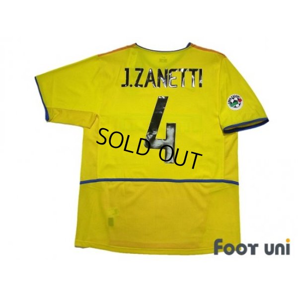 Photo2: Inter Milan 2002-2003 3rd Shirt #4 Zanetti Lega Calcio Patch/Badge w/tags