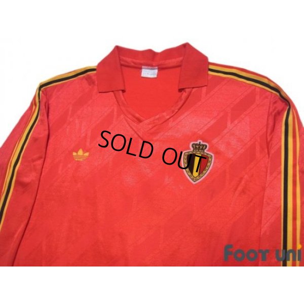 Photo3: Belgium 1986 Home Long Sleeve Shirt #5