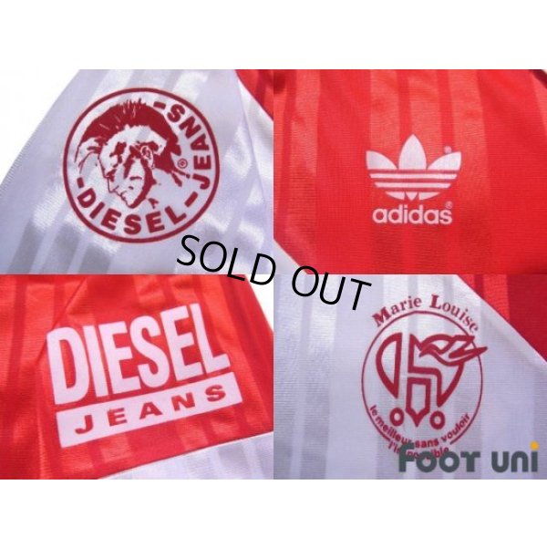 Photo7: AS Monaco 1992-1994 Home Long Sleeve Shirt #13 With sub-sponsor