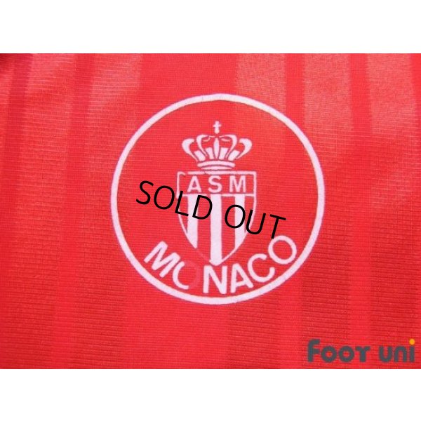 Photo6: AS Monaco 1992-1994 Home Long Sleeve Shirt #13 With sub-sponsor