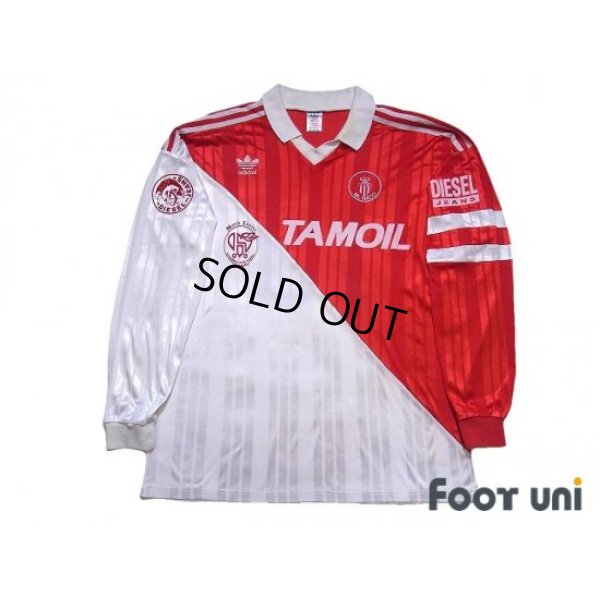 Photo1: AS Monaco 1992-1994 Home Long Sleeve Shirt #13 With sub-sponsor