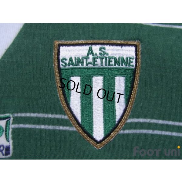 Photo6: Saint Etienne 1980-1981 Home Long Sleeve Shirt Michel Platini enrolled model