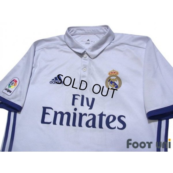 Photo3: Real Madrid 2016-2017 Home Shirt #11 Gareth Bale La Liga Patch/Badge