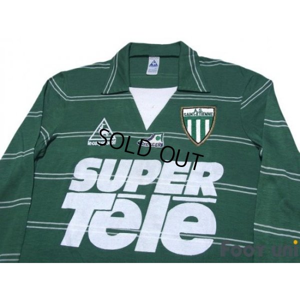 Photo3: Saint Etienne 1980-1981 Home Long Sleeve Shirt Michel Platini enrolled model
