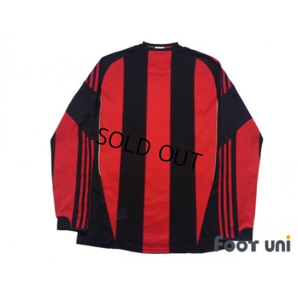 Photo2: AC Milan 2010-2011 Home Long Sleeve Shirt