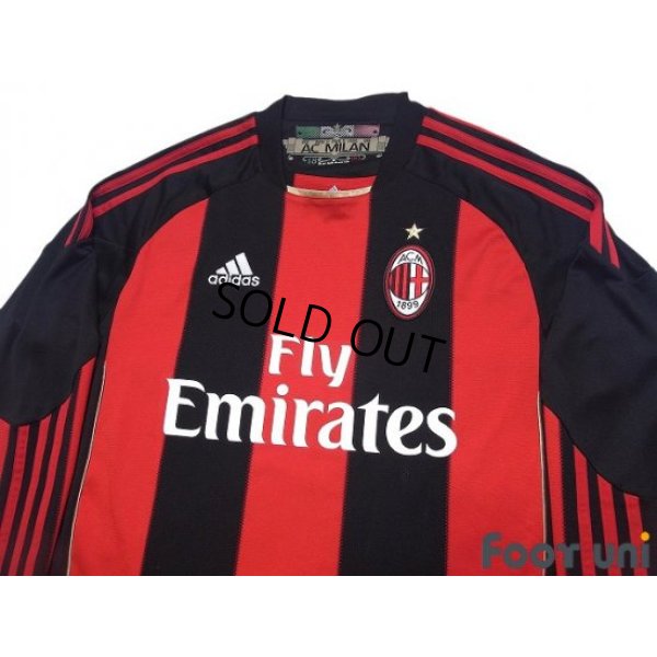 Photo3: AC Milan 2010-2011 Home Long Sleeve Shirt