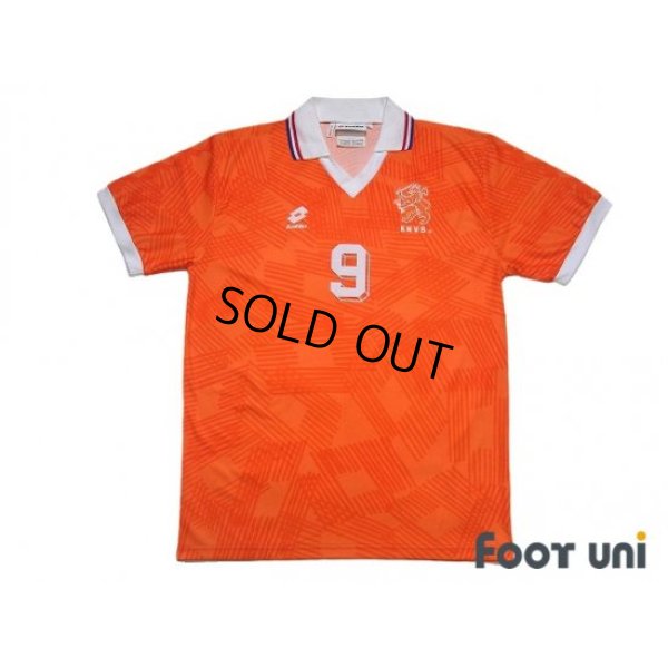 Photo1: Netherlands Euro 1992 Home Shirt #9 Van Basten