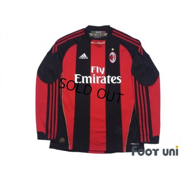 Photo1: AC Milan 2010-2011 Home Long Sleeve Shirt