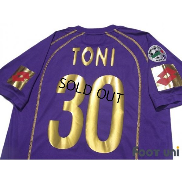 Photo4: Fiorentina 2006-2007 Home Shirt #30 Luca Toni 80th anniversary model Lega Calcio Patch/Badge