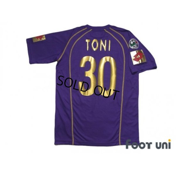 Photo2: Fiorentina 2006-2007 Home Shirt #30 Luca Toni 80th anniversary model Lega Calcio Patch/Badge