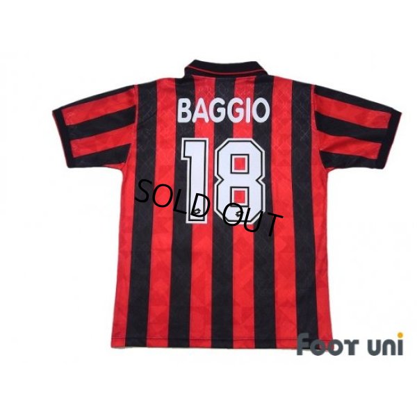 Photo2: AC Milan 1995-1996 Home Shirt #18 Roberto Baggio