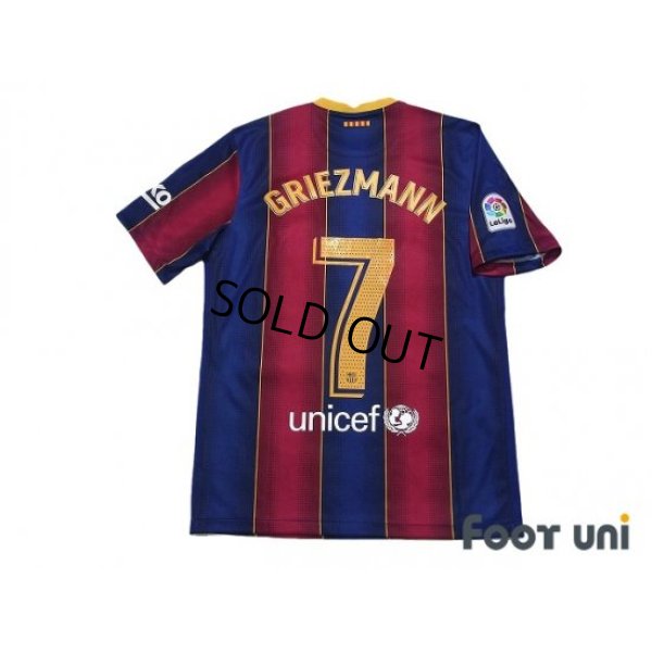 Photo2: FC Barcelona 2020-2021 Home Shirt #7 Griezmann La Liga Patch/Badge