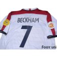 Photo4: England Euro 2004 Home Shirt #7 Beckham UEFA Euro 2004 Patch/Badge UEFA Fair Play Patch/Badge