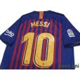 Photo4: FC Barcelona 2018-2019 Home Shirt and Shorts Set #10 Messi La Liga Patch/Badge