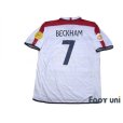 Photo2: England Euro 2004 Home Shirt #7 Beckham UEFA Euro 2004 Patch/Badge UEFA Fair Play Patch/Badge (2)