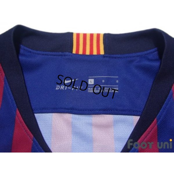 Photo5: FC Barcelona 2018-2019 Home Shirt and Shorts Set #10 Messi La Liga Patch/Badge