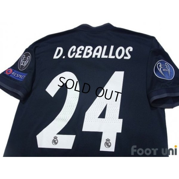 Photo4: Real Madrid 2018-2019 Away Shirt #24 Dani Ceballos Champions League Patch/Badge