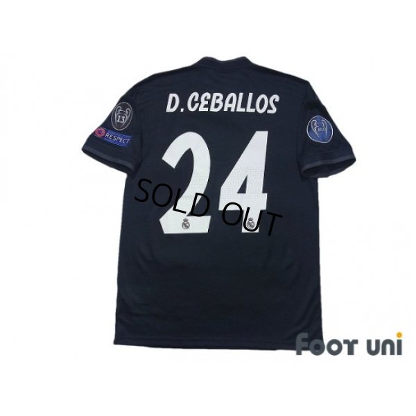 Photo2: Real Madrid 2018-2019 Away Shirt #24 Dani Ceballos Champions League Patch/Badge
