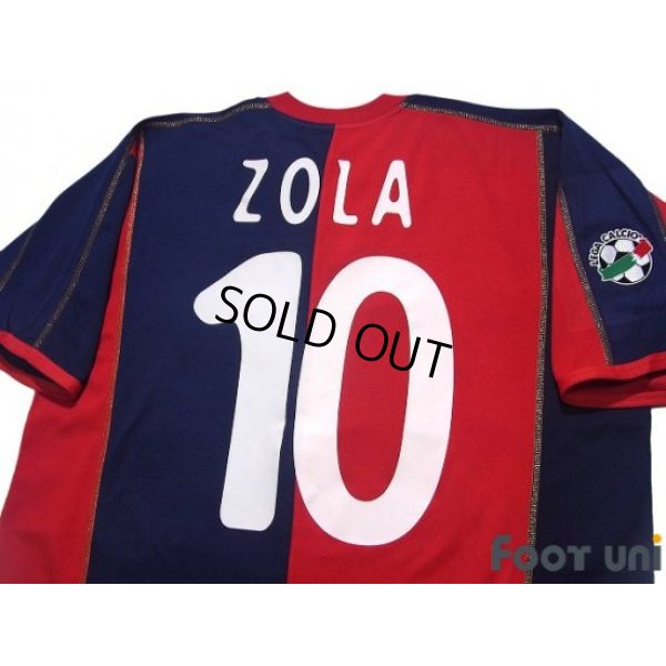 Photo4: Cagliari 2003-2004 Home Shirt #10 Zola Lega Calcio Patch/Badge w/tags
