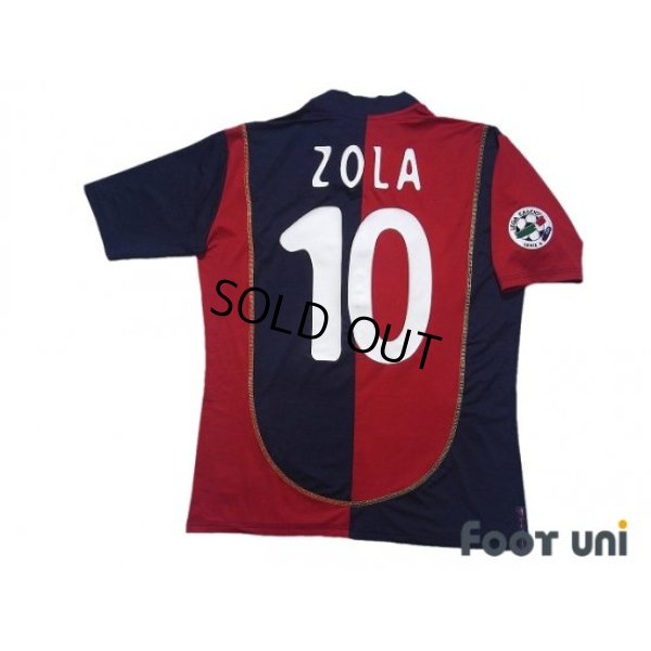 Photo2: Cagliari 2004-2005 Home Shirt #10 Zola Lega Calcio Patch/Badge w/tags