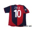 Photo2: Cagliari 2003-2004 Home Shirt #10 Zola Lega Calcio Patch/Badge w/tags (2)