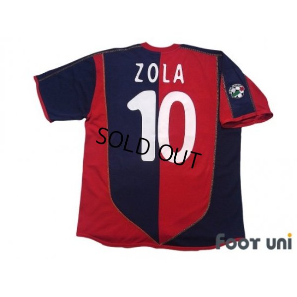 Photo2: Cagliari 2003-2004 Home Shirt #10 Zola Lega Calcio Patch/Badge w/tags