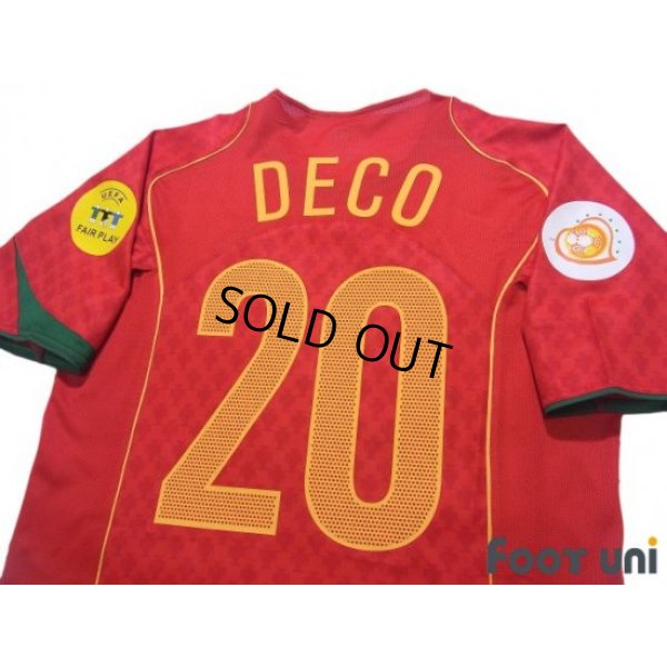 Photo4: Portugal Euro 2004 Home Shirt #20 Deco UEFA Euro 2004 Patch/Badge UEFA Fair Play Patch/Badge