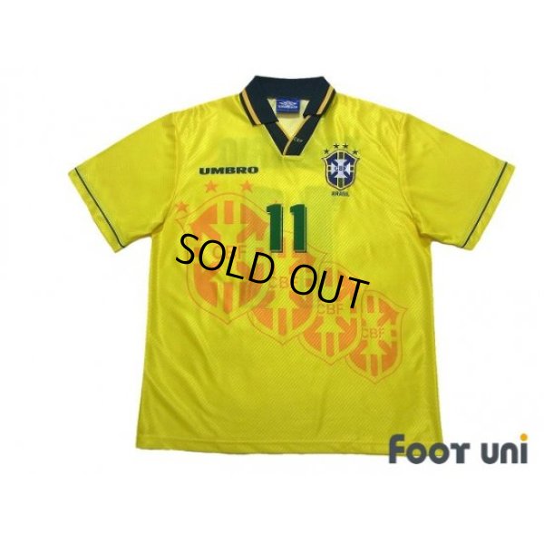 Photo1: Brazil 1995 Home Shirt #11 Romario