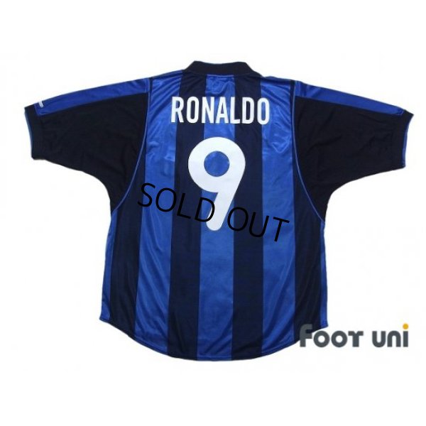 Photo2: Inter Milan 2000-2001 Home Shirt #9 Ronaldo