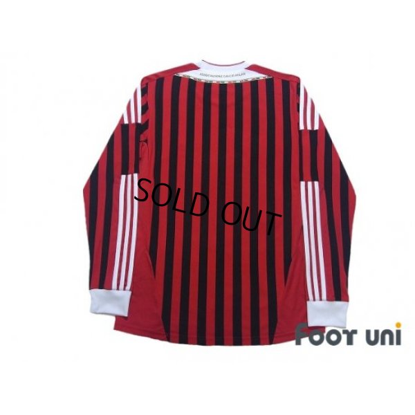 Photo2: AC Milan 2011-2012 Home Long Sleeve Shirt