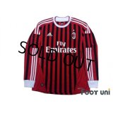 AC Milan 2011-2012 Home Long Sleeve Shirt