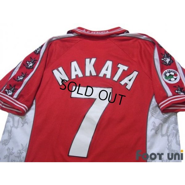 Photo4: Perugia 1999-2000 Home Shirt #7 Hidetoshi Nakata Lega Calcio Patch/Badge
