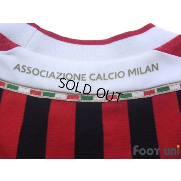 Photo6: AC Milan 2011-2012 Home Long Sleeve Shirt