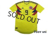 Colombia 2018 Home Authentic Shirt #9 Radamel Falcao