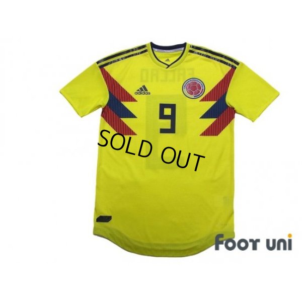 Photo1: Colombia 2018 Home Authentic Shirt #9 Radamel Falcao