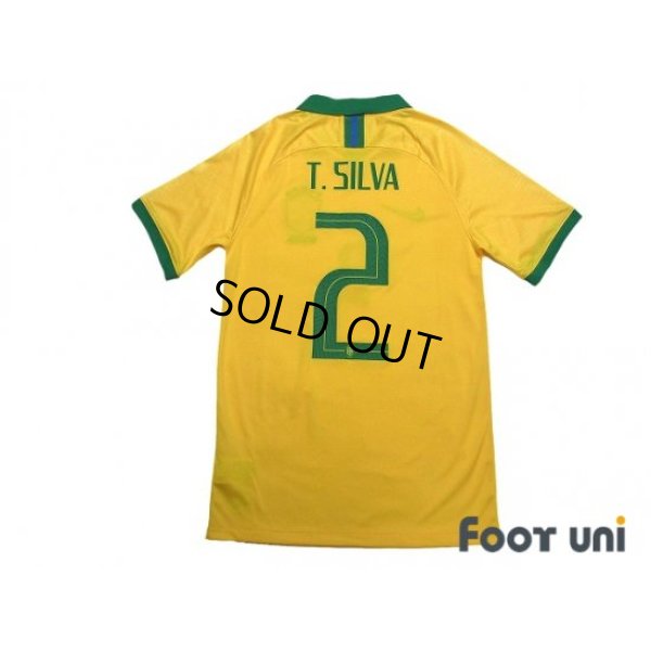 Photo2: Brazil 2019 Home Shirt #2 Thiago Silva