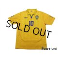 Sweden 2009-2010 Home Shirt #10 Ibrahimovic