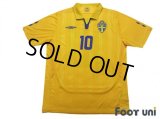 Sweden 2009-2010 Home Shirt #10 Ibrahimovic