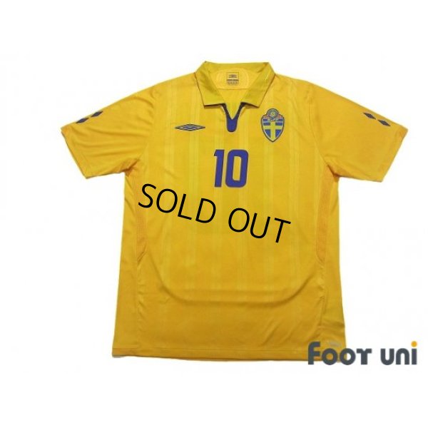 Photo1: Sweden 2009-2010 Home Shirt #10 Ibrahimovic