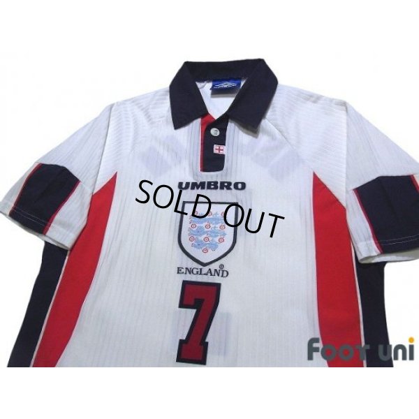 Photo3: England 1998 Home Shirt #7 Beckham