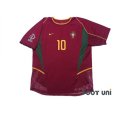 Photo1: Portugal 2002 Home Authentic Shirt #10 Rui Costa 2002 FIFA World Cup Korea Japan Patch/Badge (1)