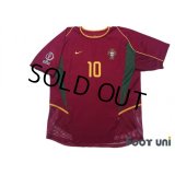 Portugal 2002 Home Authentic Shirt #10 Rui Costa 2002 FIFA World Cup Korea Japan Patch/Badge