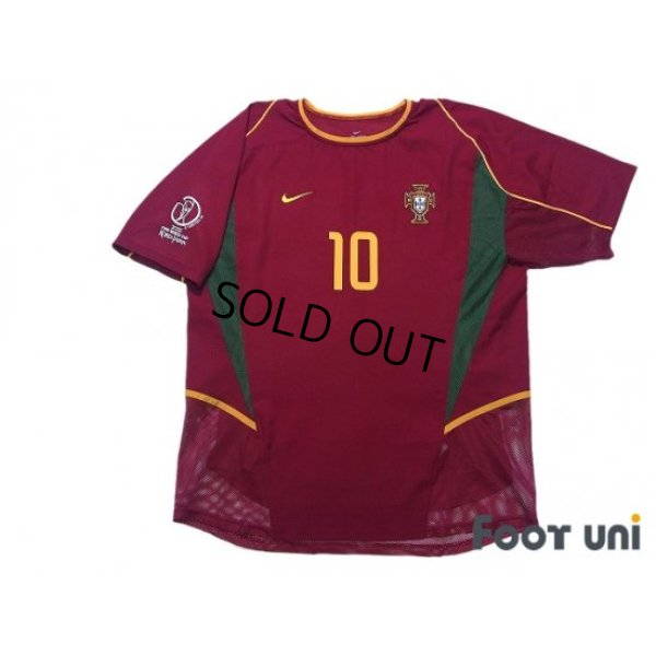 Photo1: Portugal 2002 Home Authentic Shirt #10 Rui Costa 2002 FIFA World Cup Korea Japan Patch/Badge