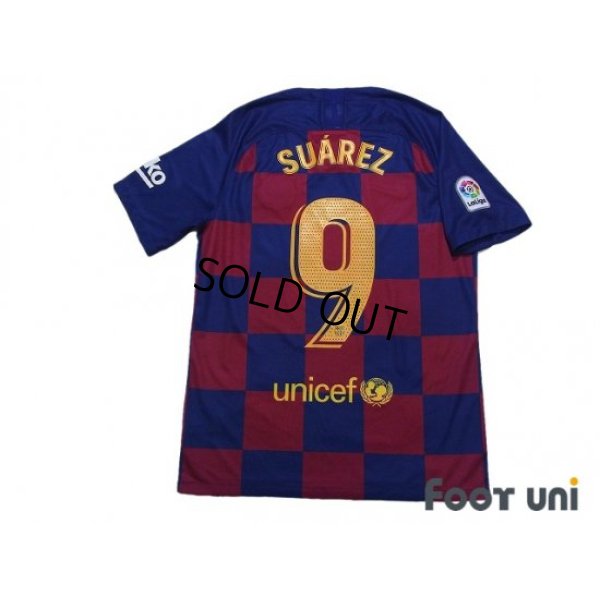 Photo2: FC Barcelona 2019-2020 Home Shirt #9 Luis Suarez La Liga Patch/Badge