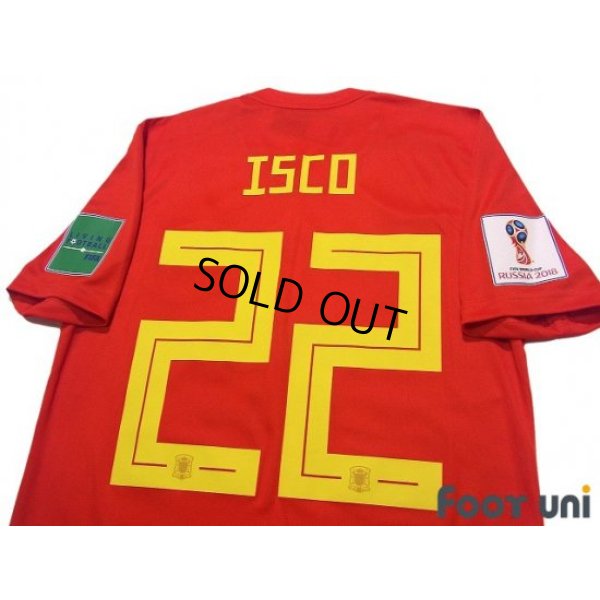 Photo4: Spain 2018 Home Shirt #22 Isco FIFA World Cup Russia 2018 Patch/Badge w/tags