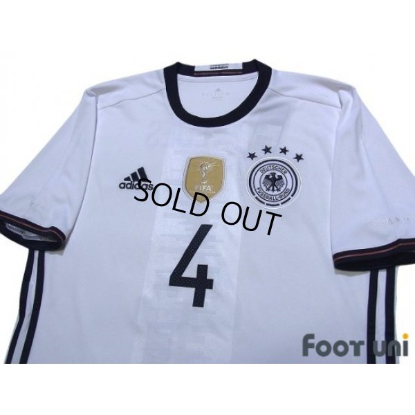 Photo3: Germany Euro 2016 Home Shirt #4 Howedes FIFA World Champions 2014 Patch/Badge w/tags