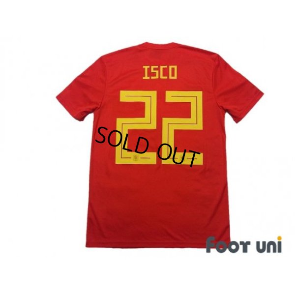 Photo2: Spain 2018 Home Shirt #22 Isco FIFA World Cup Russia 2018 Patch/Badge w/tags