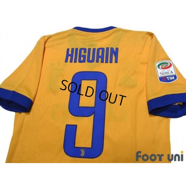 Photo4: Juventus 2017-2018 Away Shirt #9 Higuain Serie A Tim Patch/Badge w/tags